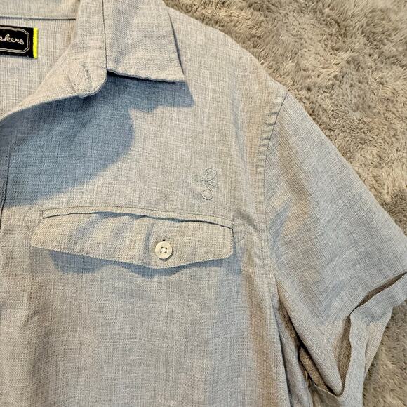 Roamers & Seekers Gray Popover Shirt Short Sleeve Men's M Medium - Picture 3 of 8